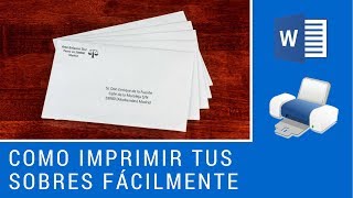 CÓMO IMPRIMIR SOBRES CON TU IMPRESORA [upl. by Drue999]