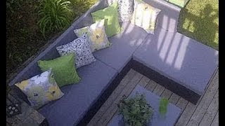 How to build a pallet sofa for the garden [upl. by Aileda]