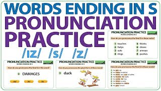 English Pronunciation Practice  How do you pronounce words ending in S [upl. by Goodrich]