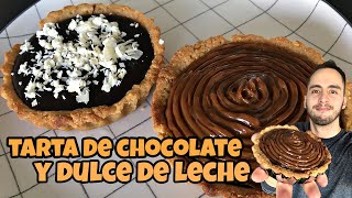 TARTA DE CHOCOLATE y DULCE DE LECHE en 1 minuto Receta fácil y rápida [upl. by Indys]