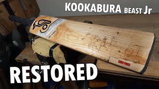 Full Repair amp Refurbishment of cricket bat  Kookaburra Beast Jr [upl. by Oberstone]