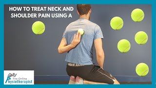 How To Release NeckShoulder Muscles With A Tennis Ball [upl. by Dnalrag]