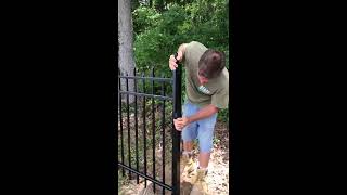 How to install aluminum fence gate and latch  Professionals in Focus [upl. by Myk]