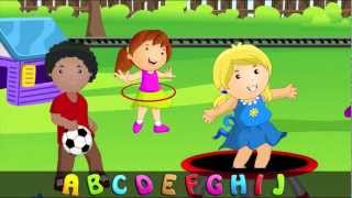 ABC Alphabet Song in HD with Lyrics  Childrens Nursery Rhymes by eFlashApps [upl. by Drescher]