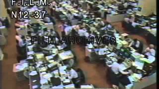 1987 Stock Market Crash stock footage  archival footage [upl. by Relyuhcs]