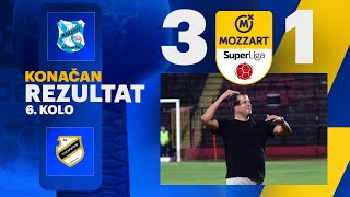 Mozzart Bet Super liga 202425  6Kolo MLADOST – ČUKARIČKI 31 20 [upl. by Opiak]