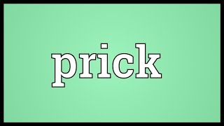 Prick Meaning [upl. by Bennet125]