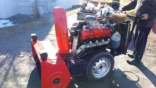 Firing up my Chevy V8 snow blower [upl. by Louisa]