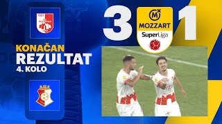 Mozzart Bet Super liga 202425  4Kolo RADNIČKI NIŠ – NAPREDAK 31 21 [upl. by Elle]