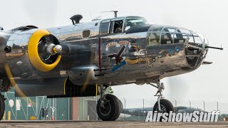 B25 Mitchell Bomber Startup and Takeoff [upl. by Phalan]