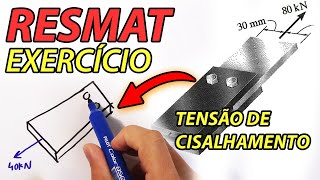 ResMat  Tensão de Cisalhamento  Exemplo [upl. by Trebron148]