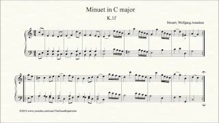 Mozart Minuet in C major K 1f [upl. by Yroger]