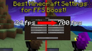 BEST Minecraft Settings for FPS Boost UPDATED 2022 [upl. by Namron494]