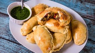 Authentic Argentinian Beef Empanadas with Chimichurri Sauce  TOM TO TABLE [upl. by Breanne]