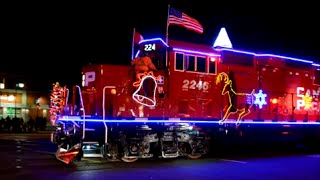 CP HOLIDAY CHRISTMAS TRAIN IN MONTREAL QUEBEC [upl. by Ahsiloc]