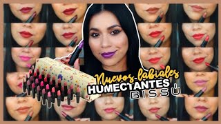 NUEVOS LABIALES HUMECTANTES BISSÚ ¿Realmente son mejores  SWATCHES EN LOS LABIOS  Karla Burelo [upl. by Nerahs]