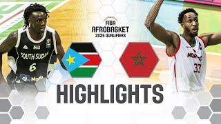 South Sudan 🇸🇸 v Morocco 🇲🇦  Highlights  FIBA AfroBasket 2025 Qualifiers [upl. by Elleinad]