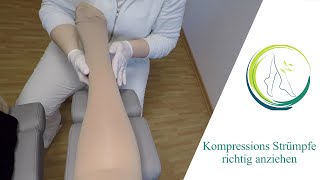 Kompressions Strümpfe richtig anziehen podologinandrea [upl. by Pitzer]