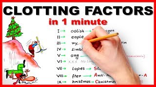 Clotting factors in 1 minute  Mnemonic series 6 [upl. by Yrelle]