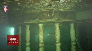 Costa Concordia underwater footage  BBC News [upl. by Orelia32]