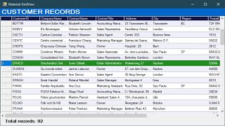 C Tutorial  DataGridView Material Design  FoxLearn [upl. by Haliehs]