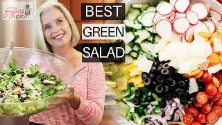 Tossed Green Salad Recipes for a Crowd  EASY PEASY [upl. by Acinna439]