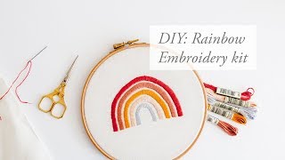 DIY  Regenboog Borduur kit [upl. by Elleivad]