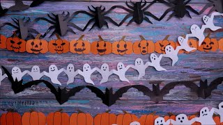 Halloween Garlands DIY  Super easy How to make paper garland [upl. by Glenda683]