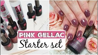 Pink Gellac starter set premium  Demo behandeling♥ Beautynailsfunnl [upl. by Ethban653]