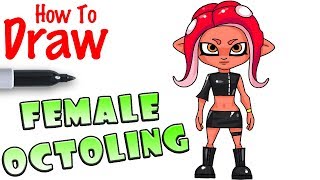 How to Draw Female Octoling  Splatoon [upl. by Vallo]