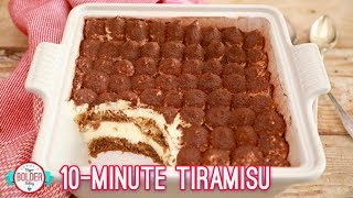 Easy 10 Minute Tiramisu  Bigger Bolder Baking [upl. by Enelyw]