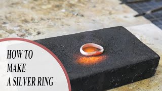 How To Make a Ring  Step By Step Silversmithing Tutorial [upl. by Alaehs]