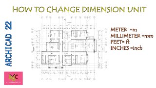 How to Change Dimension unit in Archicad dimension archicad22 [upl. by Jollanta]