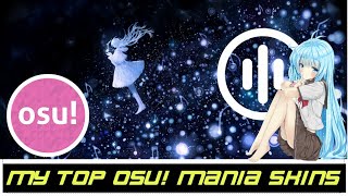 My top 10 Osu Mania skins [upl. by Rolyat]