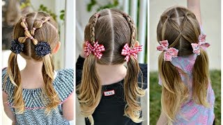 Three 5 Minute Pigtail Hairstyles [upl. by Nevins]