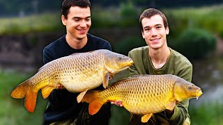 Carp Fishing On The River  Small Stream Success [upl. by Brod]