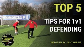 Soccer Training  Top 5 tips for 1v1 defending [upl. by Larisa]