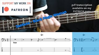 Santana  Black Magic Woman Bass cover with tabs [upl. by Brigham]