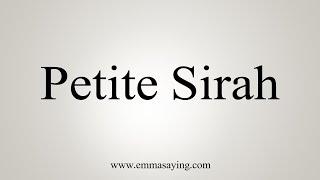 How To Say Petite Sirah [upl. by Yrbua733]