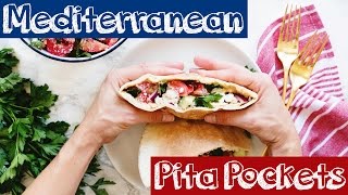 Healthy 10Minute Mediterranean Pita Pockets [upl. by Nevanod]