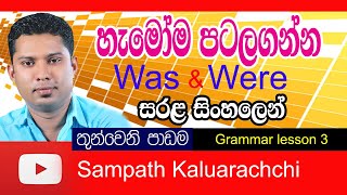 Spoken English in Sinhala  Grammar lesson 3  Was Were amp Will be  English grammar in Sinhala [upl. by Lacsap561]