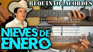 Tutorial  Nieves de enero  Chalino Sanchez  Requinto  Acordes  TABS [upl. by Meekahs]