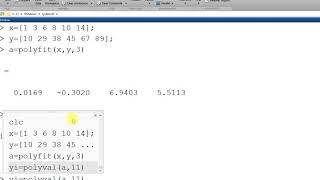 Polyfit and Polyval Command in MATLAB [upl. by Simon738]