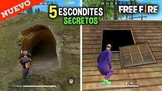 5 NUEVOS ESCONDITES SUPER SECRETOS EN FREE FIRE  ESCONDITES EN FREE FIRE [upl. by Nylessej]