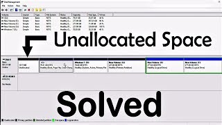 Unallocated Space before C drive How to fix [upl. by Auhsaj]