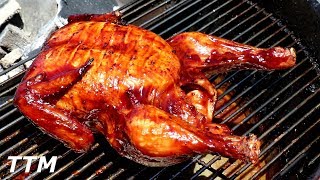 BBQ Whole Chicken on the Weber KettleEasy Cooking [upl. by Norab]