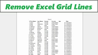 How To Remove Gridlines In Excel [upl. by Nuahsed]