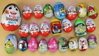 24 Surprise Eggs Kinder Surprise Angry Birds Disney Barbie Spiderman Filly [upl. by Frederick]