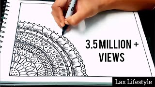 Art Therapy Series  1  Relaxing Mandala Art  laxlifestyle ❤ [upl. by Asselem]