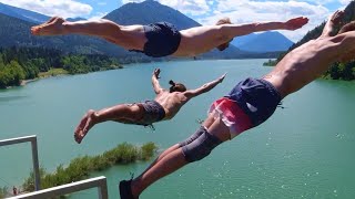 Cliff Diving in Bavaria amp Tyrol The first Sylvenstein Meeting Sylvensteinspeicher amp Achensee [upl. by Clywd45]